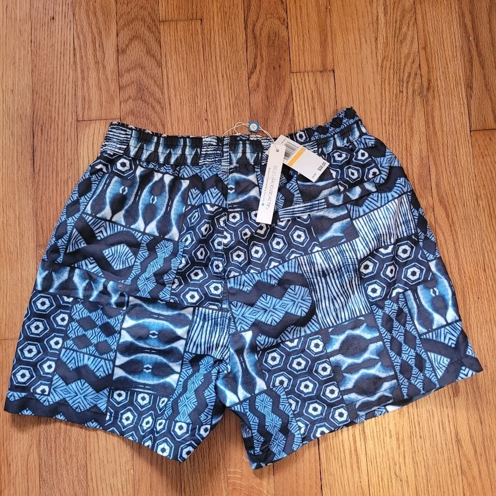 Bleu Rod Beattie Boys Swim Trunks Geometric Pattern NWT